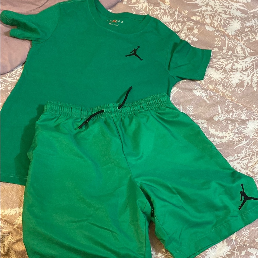 Jordan Emerald Green Tee and Shorts Set